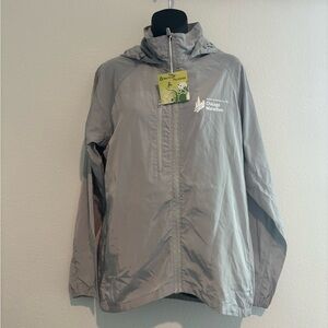 Gray Windbreaker Jacket